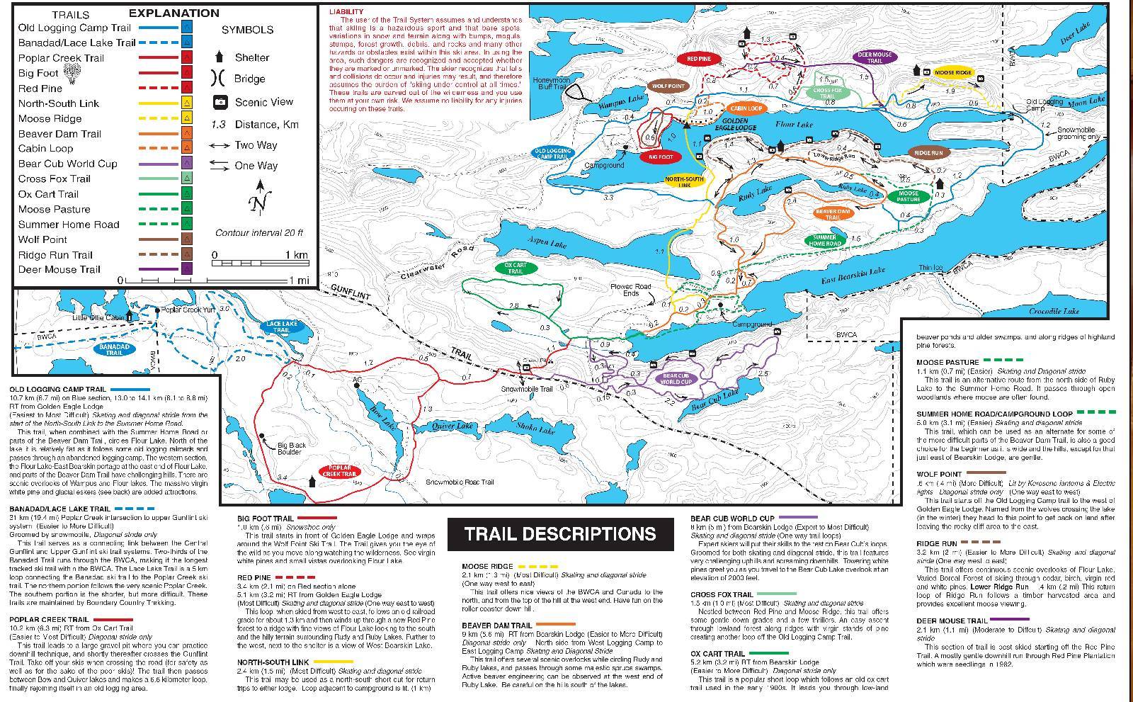 Trail Map Minnesota XC Skiing